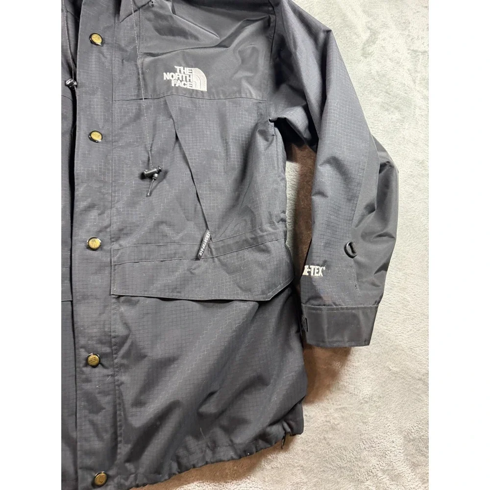 Vtg The North Face Gore-Tex Mountain Jacket Mens XL Black Hooded Shell